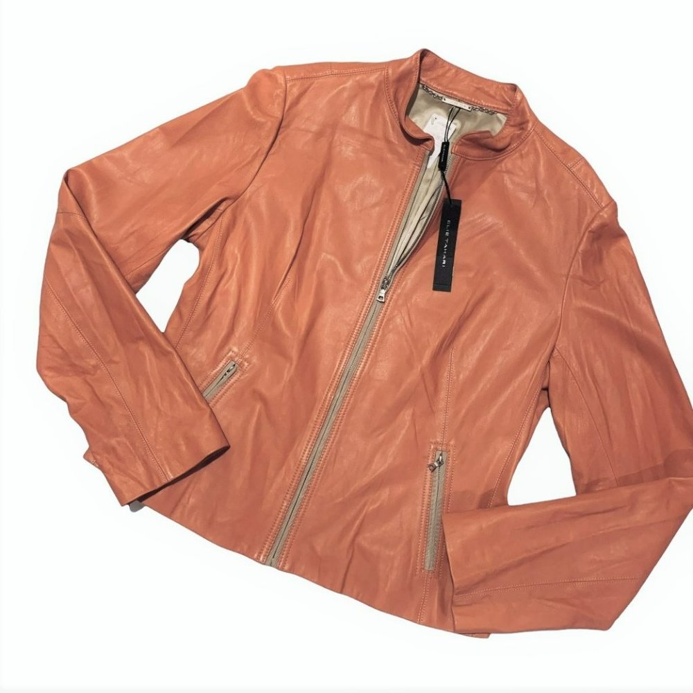 Elie Tahari • NWOT! 100% Leather Florence Jacket || XL